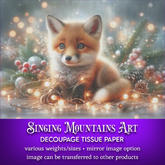 フェスティバルベビーキツネホリデーライトデクページ 薄葉紙