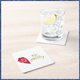 フェスティバルベリーカラーオーナメントBe メリー スクエアペーパーコースター