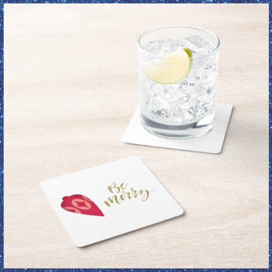 フェスティバルベリーカラーオーナメントBe メリー スクエアペーパーコースター