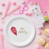 フェスティバルベリーカラーオーナメントBe メリー ペーパープレート (パーティー)