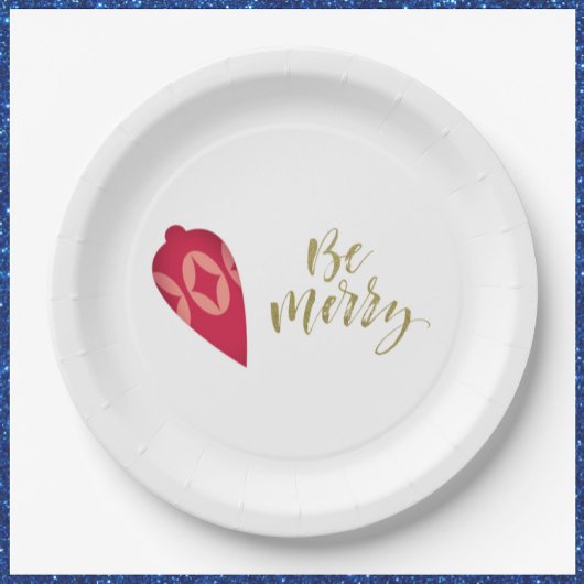 フェスティバルベリーカラーオーナメントBe メリー ペーパープレート