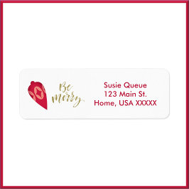 フェスティバルベリーカラーオーナメントBe メリー ラベル