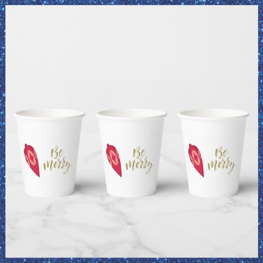 フェスティバルベリーカラーオーナメントBe メリー 紙コップ