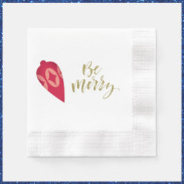 フェスティバルベリーカラーオーナメントBe メリー 縁ありカクテルナプキン