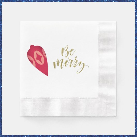 フェスティバルベリーカラーオーナメントBe メリー 縁ありカクテルナプキン