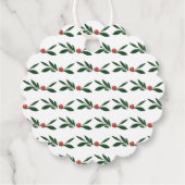 フェスティバルベリー伝統的グリーン&レッドクリスマス フェイバータグ (裏面)