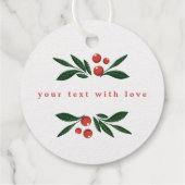 フェスティバルベリー伝統的グリーン&レッドクリスマス フェイバータグ (裏面)