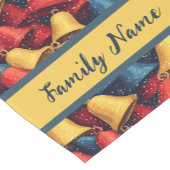 フェスティバルベルとスノーフレーク模様 ショートテーブルランナー (コーナー)