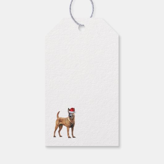 フェスティバルベルギーマリノイスホリデードッグクリスマス ギフトタグ (裏面)