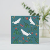 フェスティバルベルーガクジライラストレーションクリスマス シーズンカード (スタンド正面)