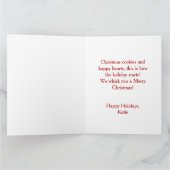 フェスティバルベーキングスピリッツ明るいカスタムクリスマス カード (内部)