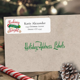 フェスティバルベーキングスピリッツ明るいカスタムクリスマス ラベル