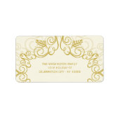 フェスティバルベージュデコフレームホリデー住所 シール (正面)