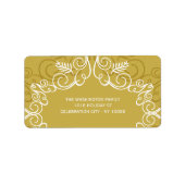 フェスティバルベージュデコフレームホリデー住所 シール (正面)