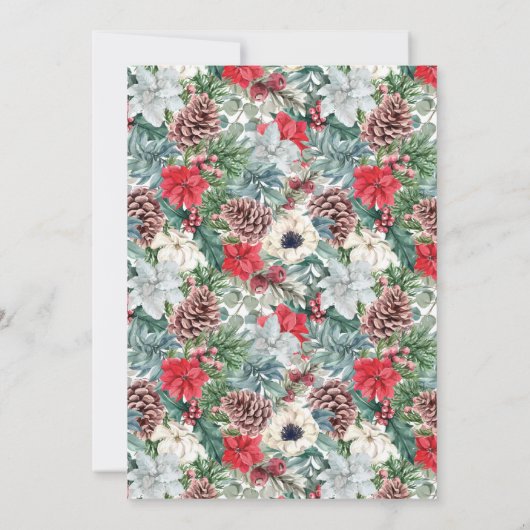 フェスティバルベージュファミリーホリデーディナー招待状 カード (裏面)