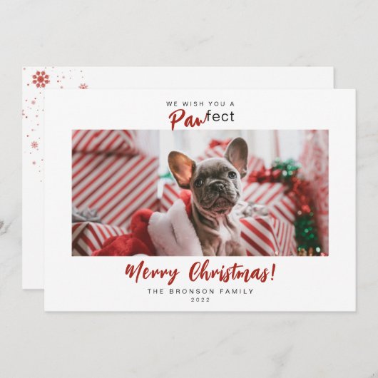 フェスティバルペットフォトメリークリスマススクリプト シーズンカード (正面/裏面)
