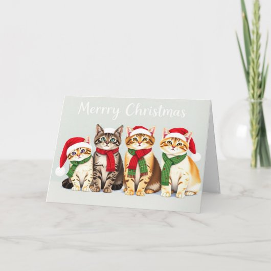 フェスティバルペットinサンタハッツメリークリスマスデザイン カード (正面)