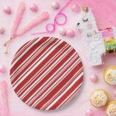 フェスティバルペパーミントストライプ紙プレート ペーパープレート (パーティー)