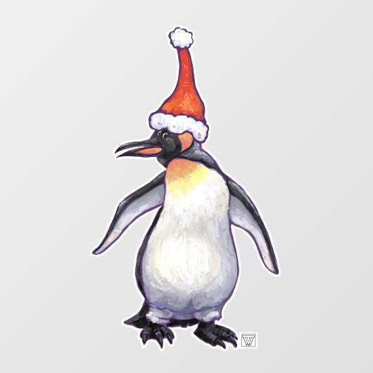 フェスティバルペンギンのクリスマスウィンドウにしがみつく ウィンドウサイン (シート)