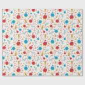 フェスティバルペンギントナカイ雪だるまデザイン ラッピングペーパー (フラット)