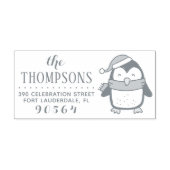 フェスティバルペンギンモダンクリスマス差出人住所 セルフインキングスタンプ (デザイン)