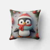 フェスティバルペンギン飾ウィズホリデーオーナメント クッション (裏面)