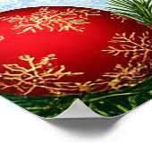 フェスティバルペンギン飾ウィズホリデーオーナメント ポスター (角)