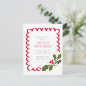 フェスティバルホタテのクリスマスホリデーパーティー招待状 シーズンポストカード (スタンド正面)