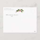 フェスティバルホタテのクリスマスホリデーパーティー招待状 シーズンポストカード (裏面)