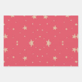 フェスティバルホットココアマグカップ3パッククリスマスギフトラップ ラッピングペーパーシート (正面2)