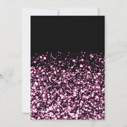 フェスティバルホットピンクウィンターシャイニースター会社のクリスマス 招待状 (裏面)