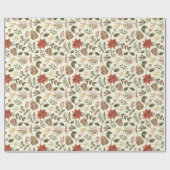 フェスティバルホリエレガントデイアイボリーポインセチア ラッピングペーパー (フラット)