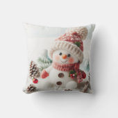 フェスティバルホリデイ雪だるま クッション (正面)