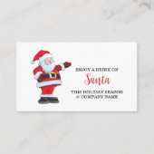 フェスティバルホリデイ – サンタクロース – ドリンクチケット エンクロージャーカード (正面)