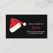 フェスティバルホリデイ – サンタハット – ドリンクチケット エンクロージャーカード (正面)