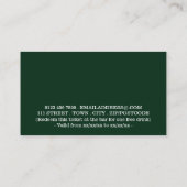 フェスティバルホリデイ – ヴィンテージサンタ – ドリンクチケット エンクロージャーカード (裏面)