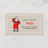 フェスティバルホリデイ – ヴィンテージサンタ – ドリンクチケット エンクロージャーカード (正面)