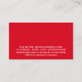 フェスティバルホリデイ – 抽象芸術サンタ – ドリンクチケット エンクロージャーカード (裏面)