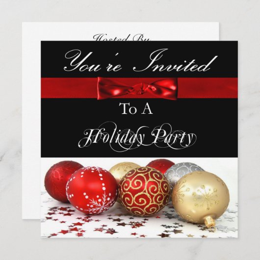 フェスティバルホリデパーソナライズされたーパーティ招待状 招待状 (正面/裏面)