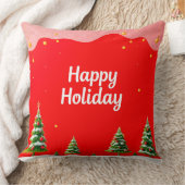 フェスティバルホリデーお祝いとクリスマスツリー クッション (ブランケット)