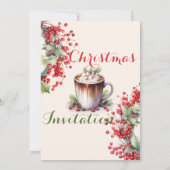 フェスティバルホリデーお祝いクリスマスパーティー 招待状 (裏面)