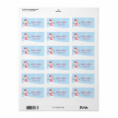 フェスティバルホリデーかわいい雪だるまスノーブルー赤 ラベル (フルシート)