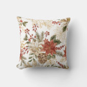 フェスティバルホリデーエレガントフローラポインセチア クッション (正面)