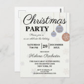 フェスティバルホリデーオーナメントクリスマスパーティー ポストカード (正面/裏面)