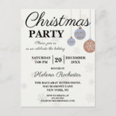 フェスティバルホリデーオーナメントクリスマスパーティー ポストカード (正面)