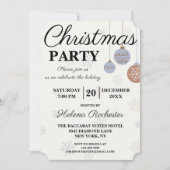 フェスティバルホリデーオーナメントクリスマスパーティー 招待状 (正面)