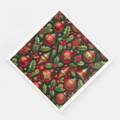 フェスティバルホリデーオーナメントペーパーナプキン (コーナー)