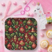 フェスティバルホリデーオーナメント紙プレート ペーパープレート (パーティー)