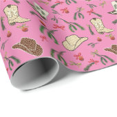 フェスティバルホリデーカウボーイロデオパターンピンク ラッピングペーパー (ロールコーナー)