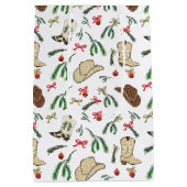 フェスティバルホリデーカウボーイロデオパターン ミディアムペーパーバッグ (裏面)